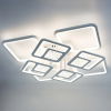 Led люстра до 25 м ² з пультом 110 Вт квадратний білий корпус (TETRA TWIST ICE 8S)