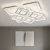 Led люстра до 25 м ² з пультом 110 Вт квадратний білий корпус (TETRA TWIST ICE 8S)