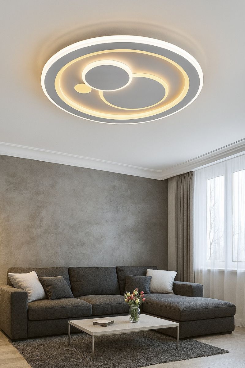 Led люстра до 20 м² світлодіодна кругла 100Вт з пультом управління (BOOM 100W 10010)