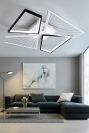 Люстра Led до 18 м² с пультом квадратная черно-белая (GALAXY 80W 4Q SMART)