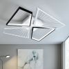 Люстра Led до 18 м² с пультом квадратная черно-белая (GALAXY 80W 4Q SMART)