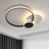 Кругла LED люстра до 15 м² чорно-біла 55 Вт (2456WH+BK)