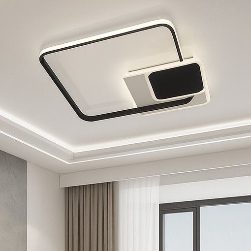 Світлодіодна Led люстра до 18 м² з пультом керування 95W (2124WH+BK)