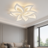 Стельова Led люстра Лотос до 20 м² з пультом на 8 пелюсток (5102-4+4 WH)