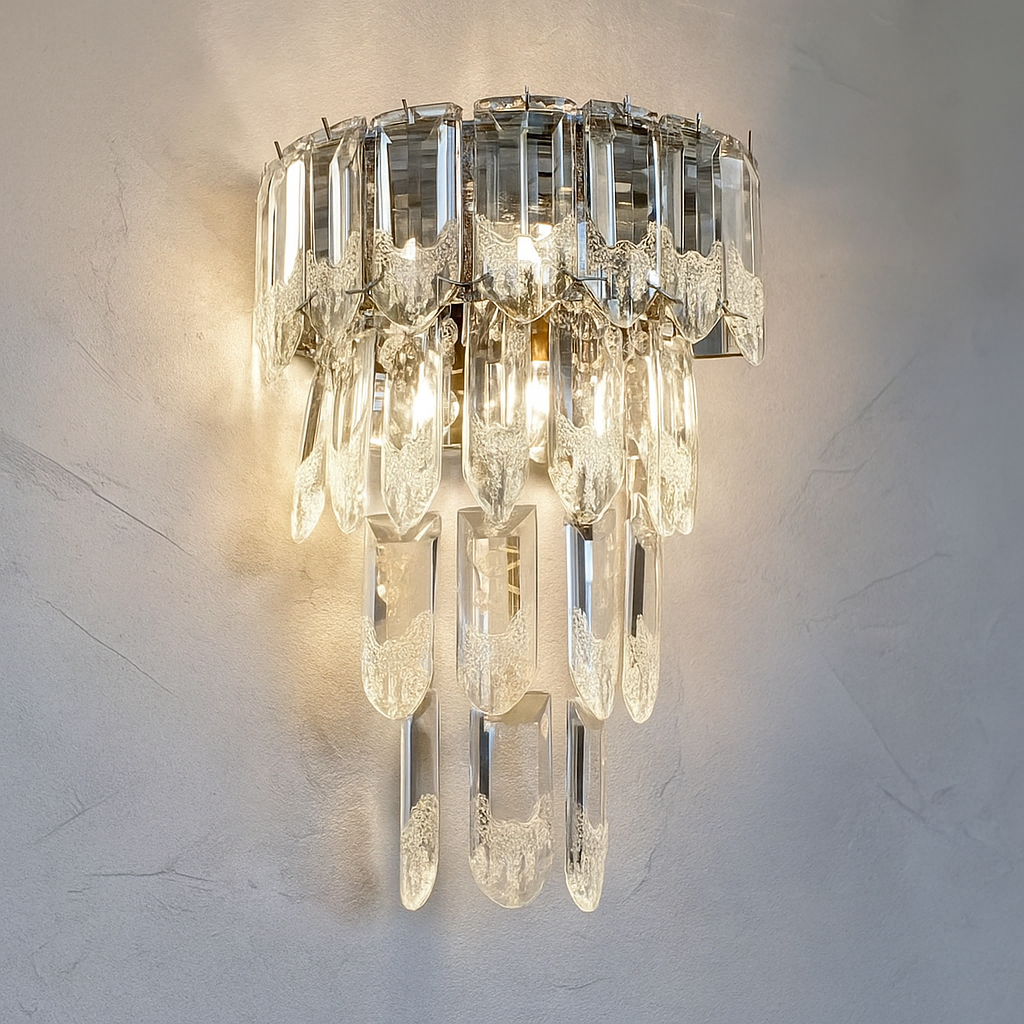 Кришталеве світлодіодне бра 22 Wt срібне  "Cascade Chrome" (1191/B WALL CH)