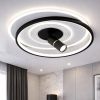 Дизайнерська Led люстра до 18м² з пультом кругла зі спадом (5531WH+BK dimmer)