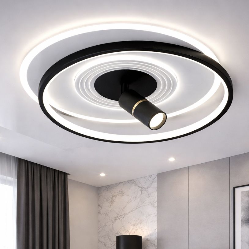 Дизайнерська Led люстра до 18м² з пультом кругла зі спадом (5531WH+BK dimmer)
