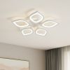 Біла світлодіодна Led люстра до 15 м² з пультом на 5 пелюсток 68 Вт (V X6131-5 WT)