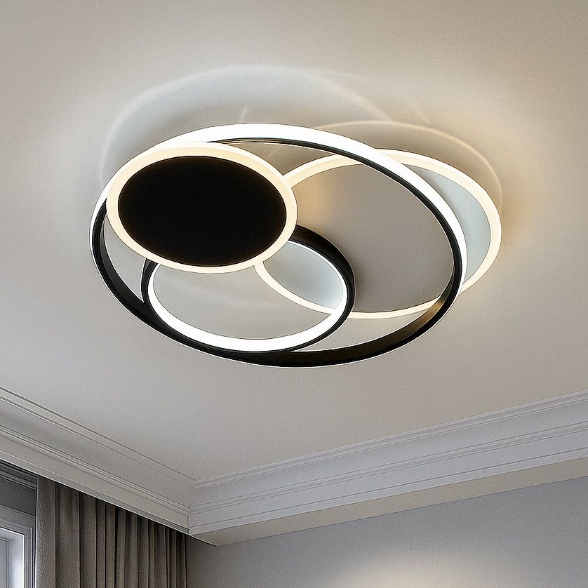 Стельова LED люстра до 25 м² дизайнерською формою з пультом 100 Вт (VIOLUX SPINER 220515)