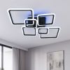 Чорна LED люстра освітлення до 23 м² керування з пульта 120W Modern Oval RGB