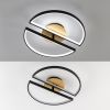 Led люстра до 15 м² с пультом управления  WOODY 75W BLACK/WOOD