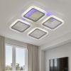 Led люстра до 15 м² с пультом управления квадратная белая AS8060/4WH LED 3color