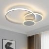 Світлодіодна кругла Led люстра до 20 м²  біло-сіра з пультом 80 Вт  (Violux Trio 220365)