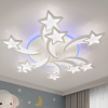 Люстра Led стельова до 25 м² зірки 150W з пультом (8163/6+3WH)