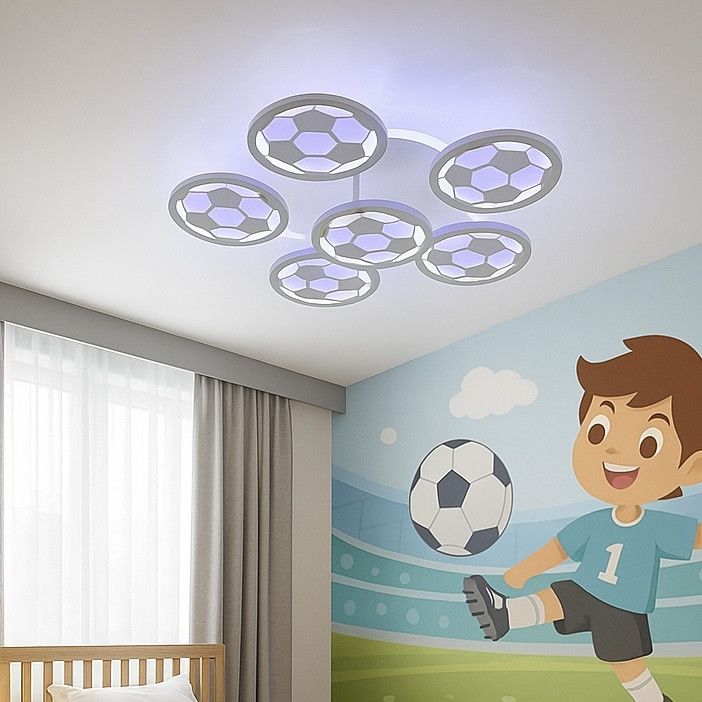 Люстра світлодіодна стельова для дитячої кімнати до 18 м² 105W 8065/5+1WH LED 3color