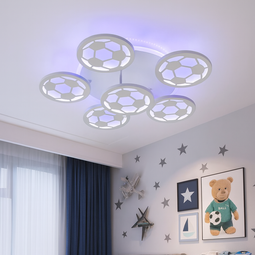 Люстра світлодіодна стельова для дитячої кімнати до 18 м² 105W 8065/5+1WH LED 3color