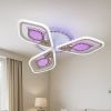 Світлодіодна LED люстра до 15м² на 87W з пультом та RGB-підсвіткою основи  (VK28953-3 TL WH)