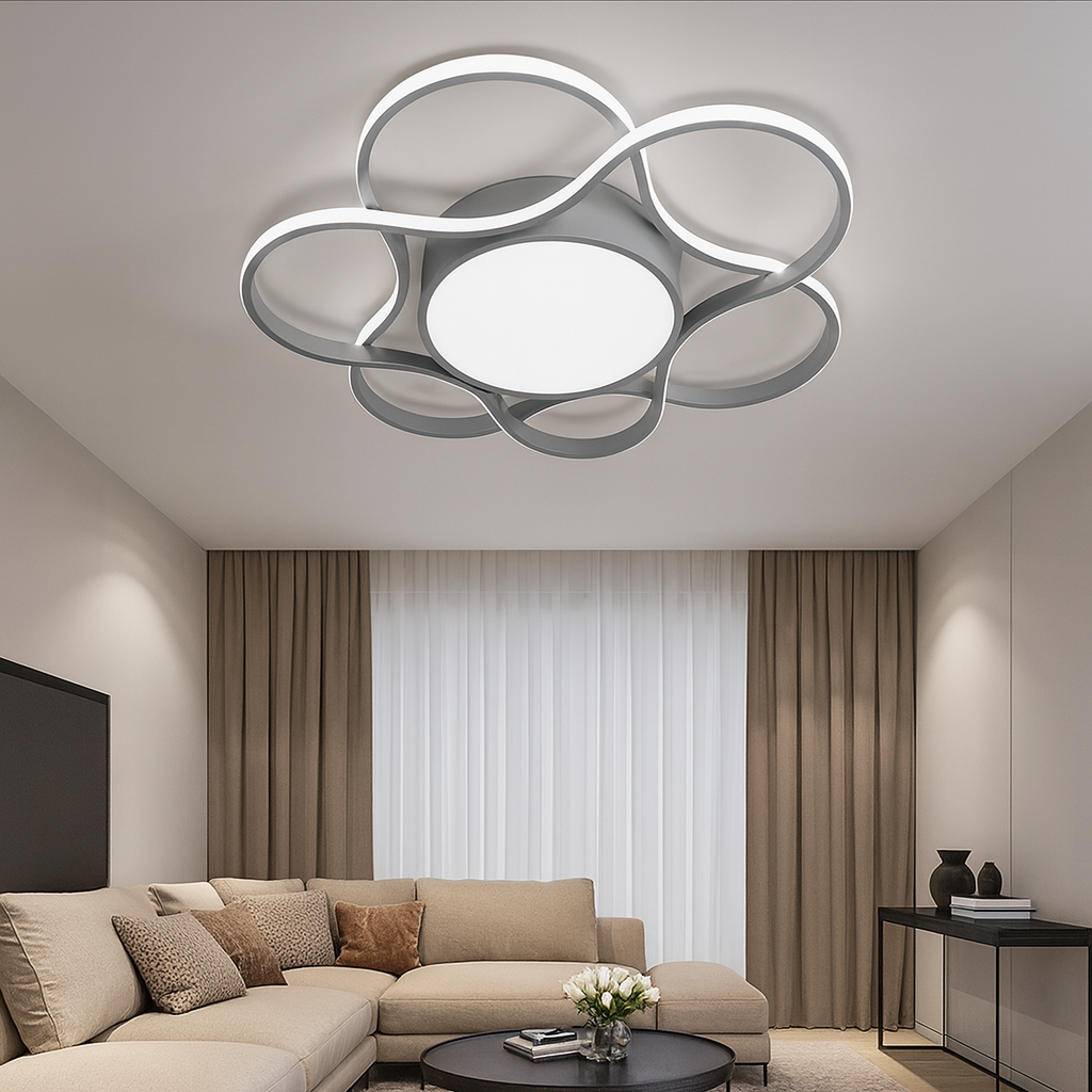 Круглая потолочная Led люстра до 20 м² с пультом управления модель (1147)