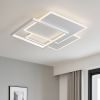 Стельова LED люстра до 18 м² без пульта 80W квадратна біла (VEGA Triple 10110-1)