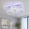 Led люстра з пультом 150 Вт квадратна до 20-25 м² (A8060/4+1WH LED 3color dimmerr)