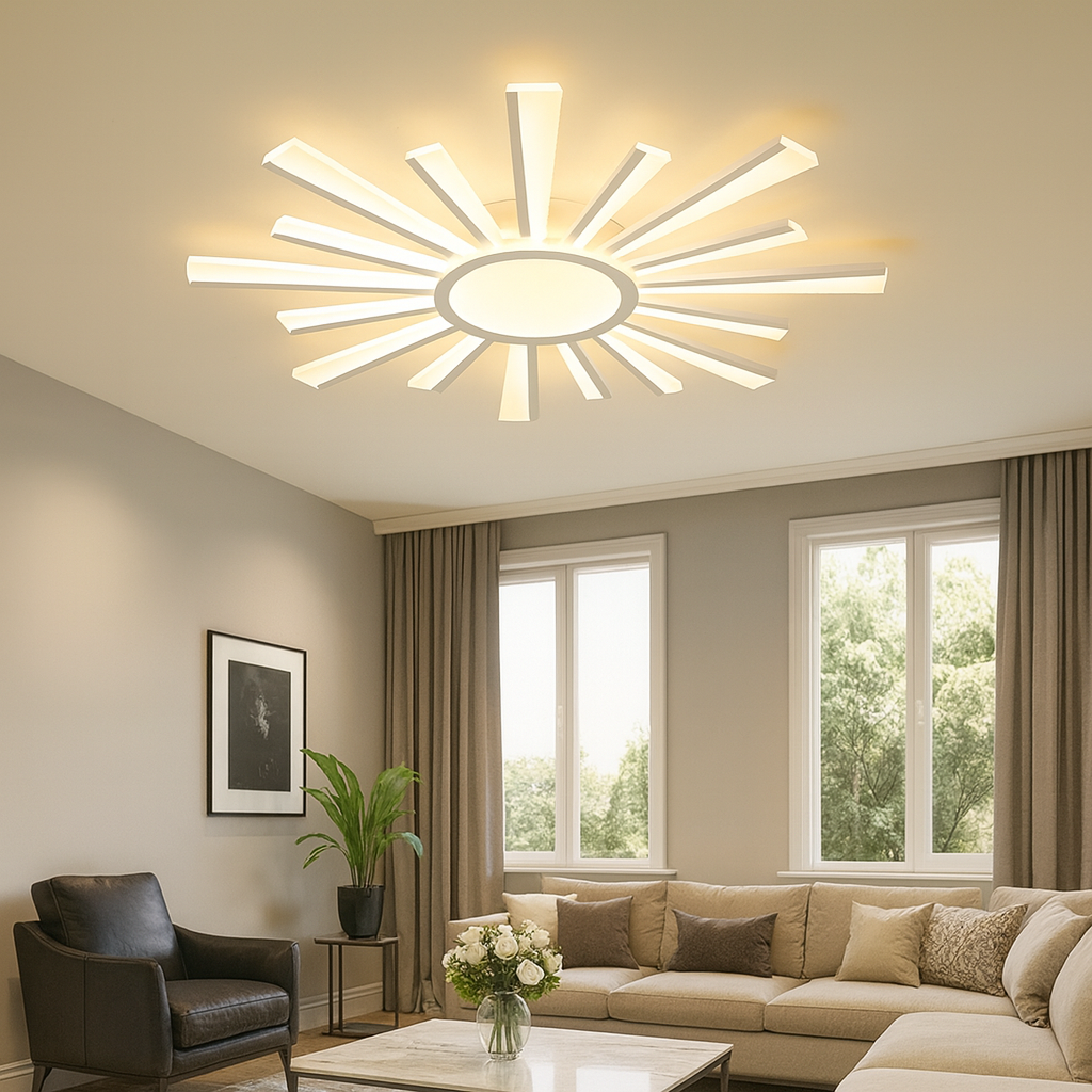 Люстра світлодіодна Led до 20 м² з пультом управління 100 Вт (TERESA 100W-R- WHITE)