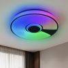 Кругла світлодіодна люстра до 18 м² з колонкою та RGB (SONG RGB 60W R 10452)