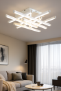 Біла люстра Led до 25 м² з пультом 160 Вт мінімалістичний дизайн (V1039-8 WH)