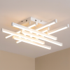 Біла люстра Led до 25 м² з пультом 160 Вт мінімалістичний дизайн (V1039-8 WH)