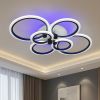 Led люстра до 25 м² с пультом 140 Вт черно-белого цвета (1126/6 Bk)