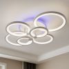 Світлодіодна LED люстра 25 м² кругла  біла 196 Вт з пультом (1120/6 Wh)