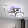 Люстра світлодіодна Led до 18 м² з пультом керування срібло-хром (1115/2+2 Hr)