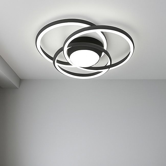 Світлодіодна Led люстра 100W з пультом, чорна, освітлення до 20 м² FORSAGE