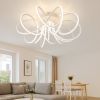 Біла дизайнерська LED люстра до 18 м² керування з пульта 80W (LIANA MUSE)