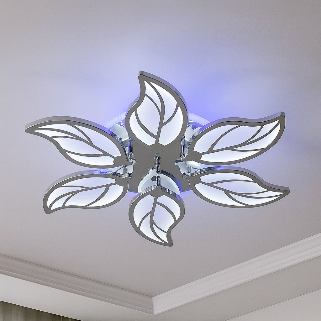 Люстра Led стельова до 18 м² з пультом керування 105W (8028/6HR)
