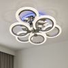 Світлодіодна LED люстра до 18 м² для натяжної стелі 85 Вт (A8022/3+3HR LED 3color)