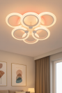Світлодіодна LED люстра до 18 м² з пультом 72W біла (A8022/3+3WH LED 3color)