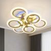 Світлодіодна LED люстра до 18 м² золотий корпус 85W A8022/3+3G
