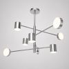 Срібна Led  люстра 120W на 8 елементів світла до 18 м² (D302-8CH)