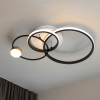 Кругла Led люстра до 18 м² з пультом керування на три кільця (MX2987-3S WH+BK)