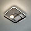 Квадратна Led люстра до 18 м² з пультом керування чорно-біла (MX2989-2B WH+BK)