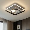 Квадратна Led люстра до 18 м² з пультом керування чорно-біла (MX2989-2B WH+BK)