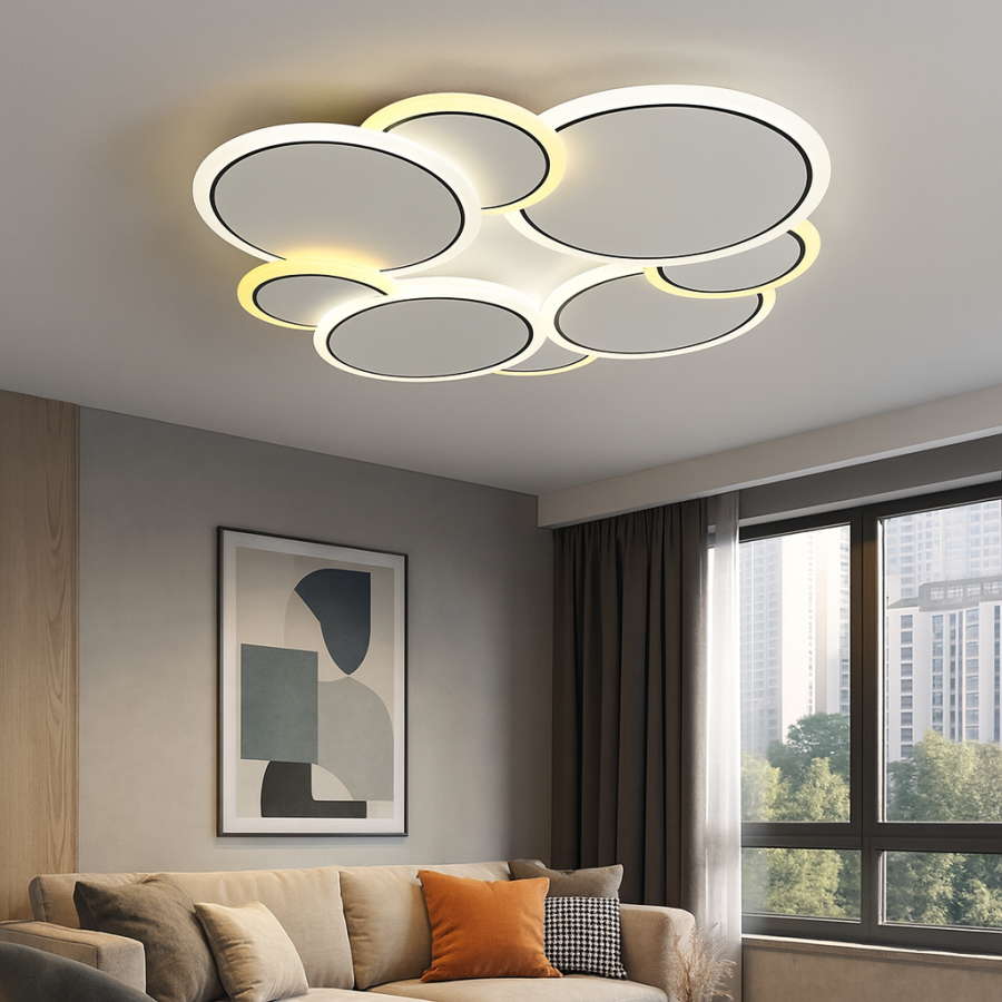Світлодіодна LED люстра до 15 м² для будь-якого інтер'єру 80W (Z186-2 WHITE)