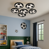 Люстра стельова Led до 18 м² для дитячої кімнати 105W (8065/5+1BK LED 3color)