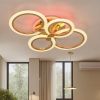 Золота світлодіодна Led-люстра до 15 м² з пультом (A8022/4G LED 3color dimme)
