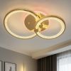 Золота світлодіодна Led-люстра з пультом, для приміщень до 13 м²