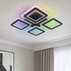 Светодиодная Led люстра до 15 м² квадратной формы с пультом  чёрная ROOM ICE RGB