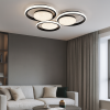 Светодиодная Led люстра до 15 м² з пульта 81 Вт 3 режима света ​(Triple Eclipse 9098/3+3A BK)