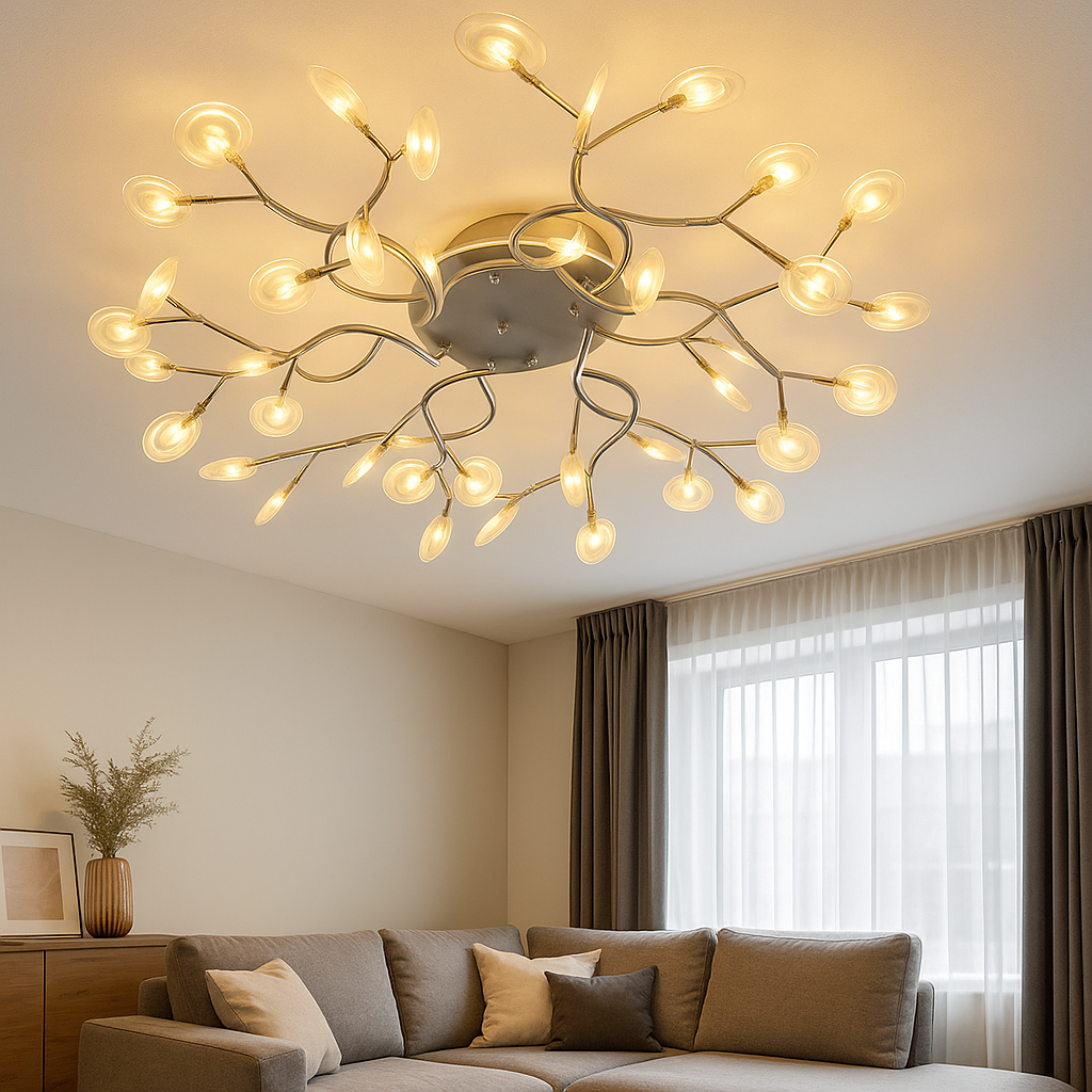 Стельова Led люстра до 20 м² "Світлячок" Art Deco X890-42C SL - 42 лампи G4