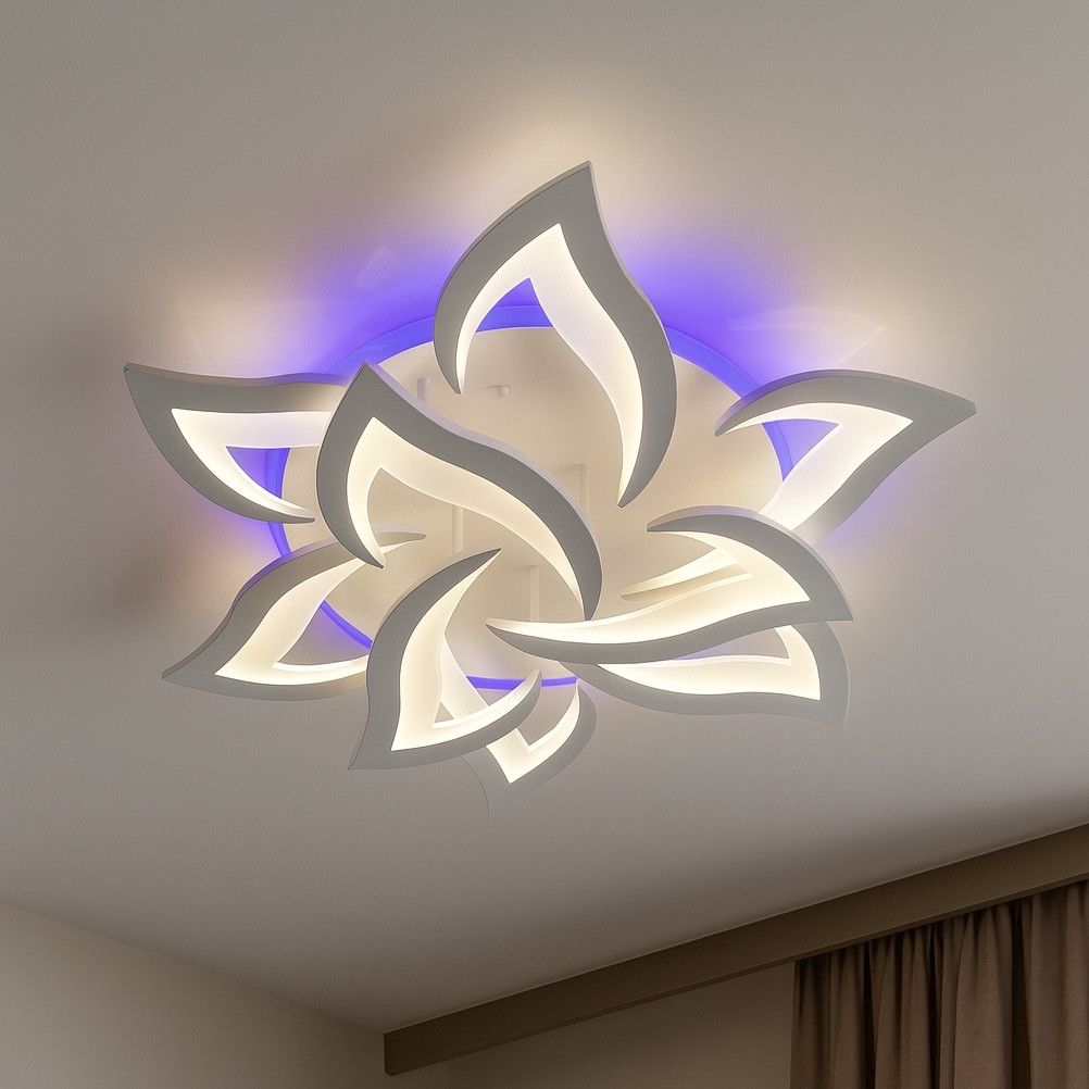 Люстра світлодіодна стельова з пультом до 20 м² 150W 8146/6+3WH LED 3color