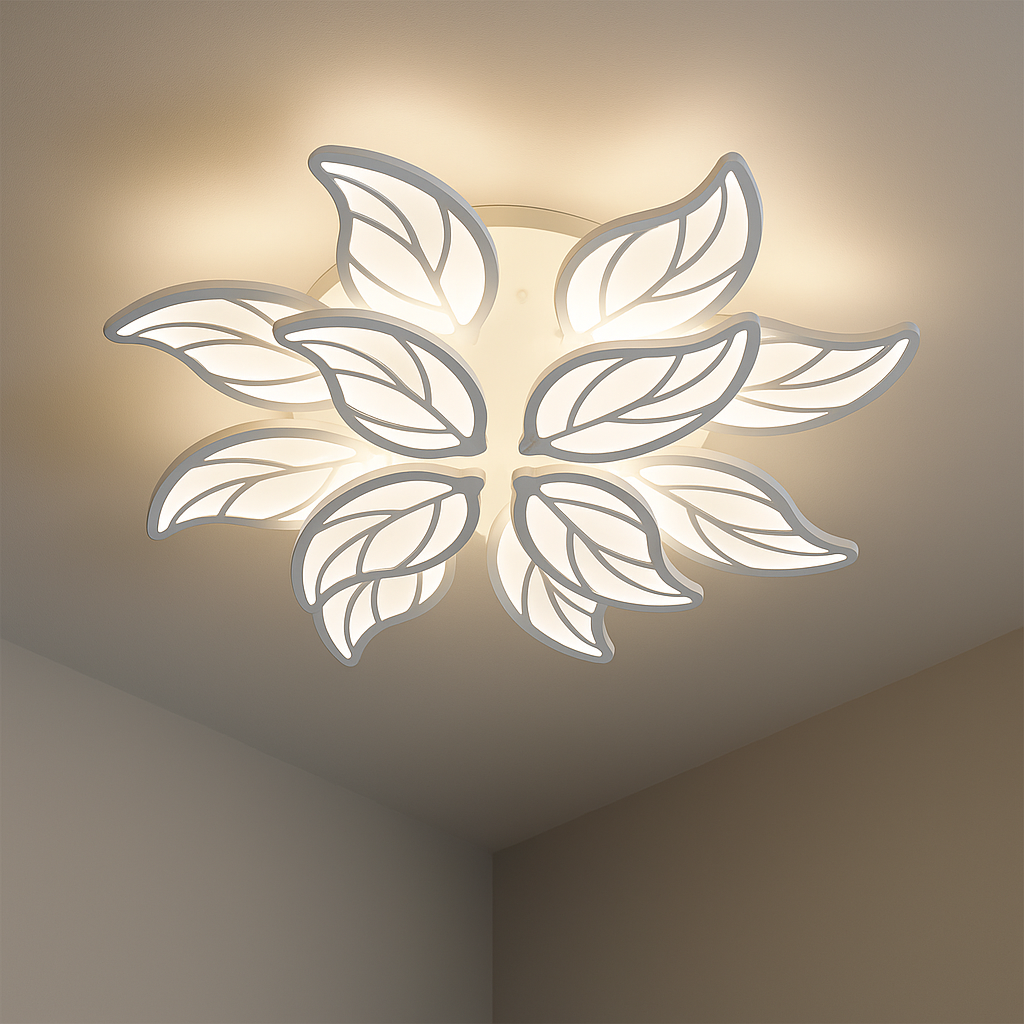 Люстра Led для великої кімнати до 35 м² з пультом 200 Вт (8028/8+4WH LED 3color)